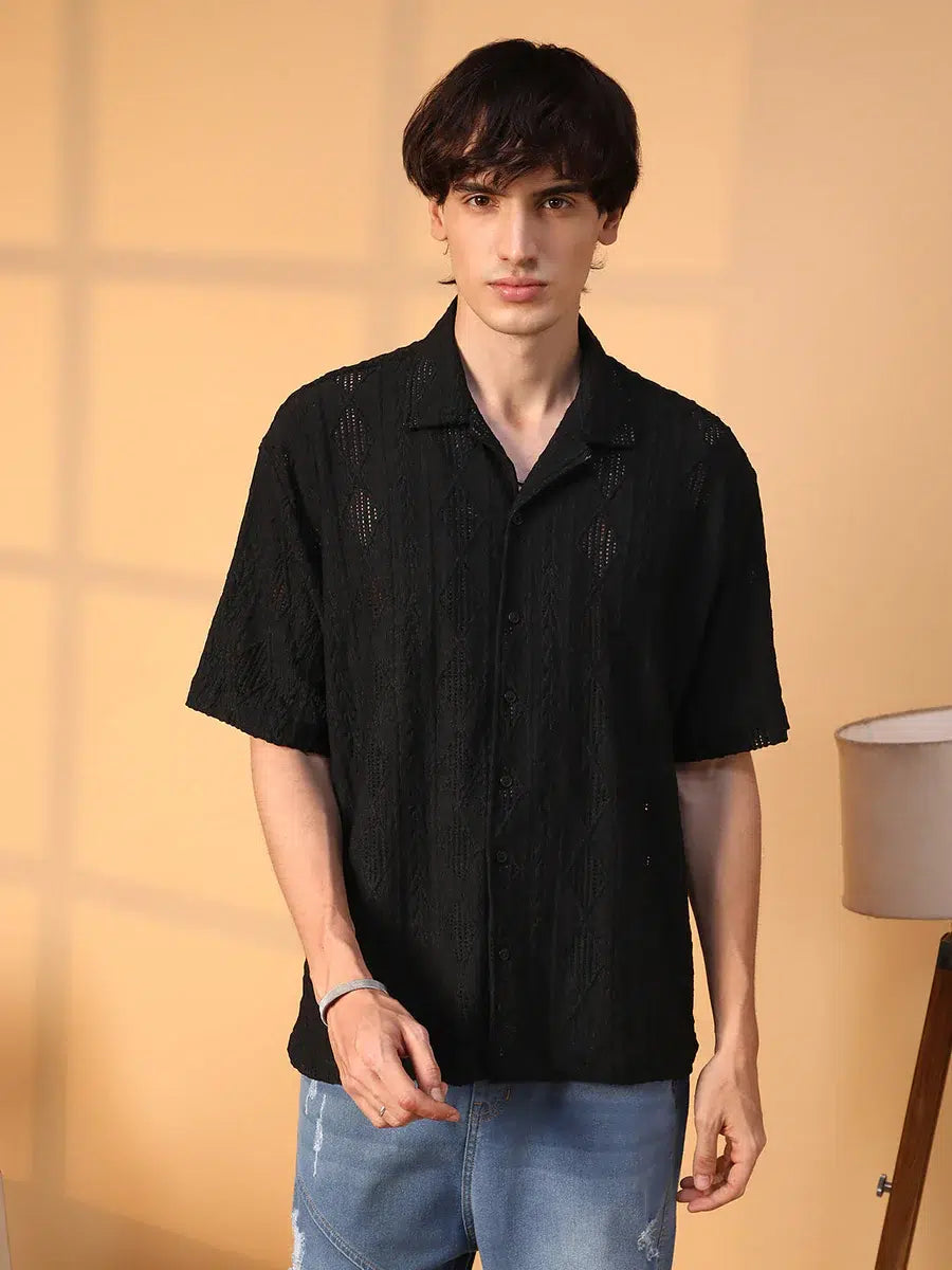 Stylish black colour shirt for men