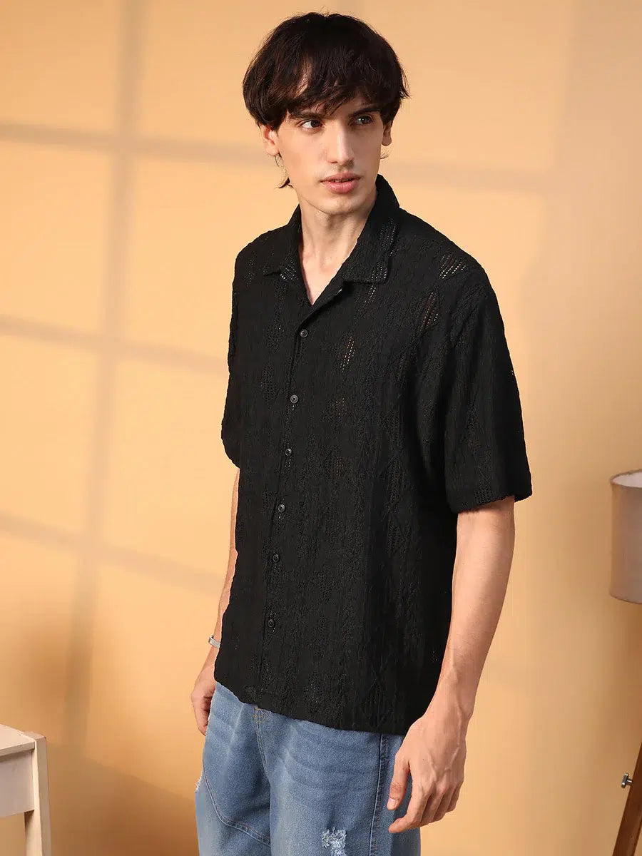 Stylish black colour shirt for men