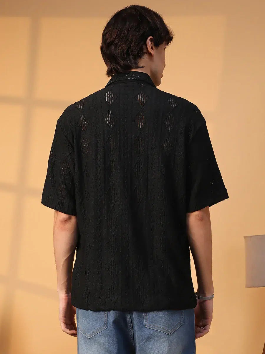 Stylish black colour shirt for men