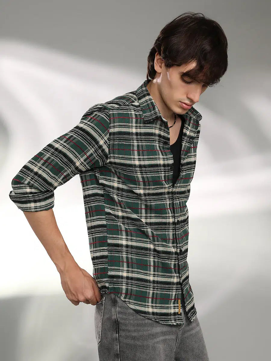 Grided shirt for men with lighter tone