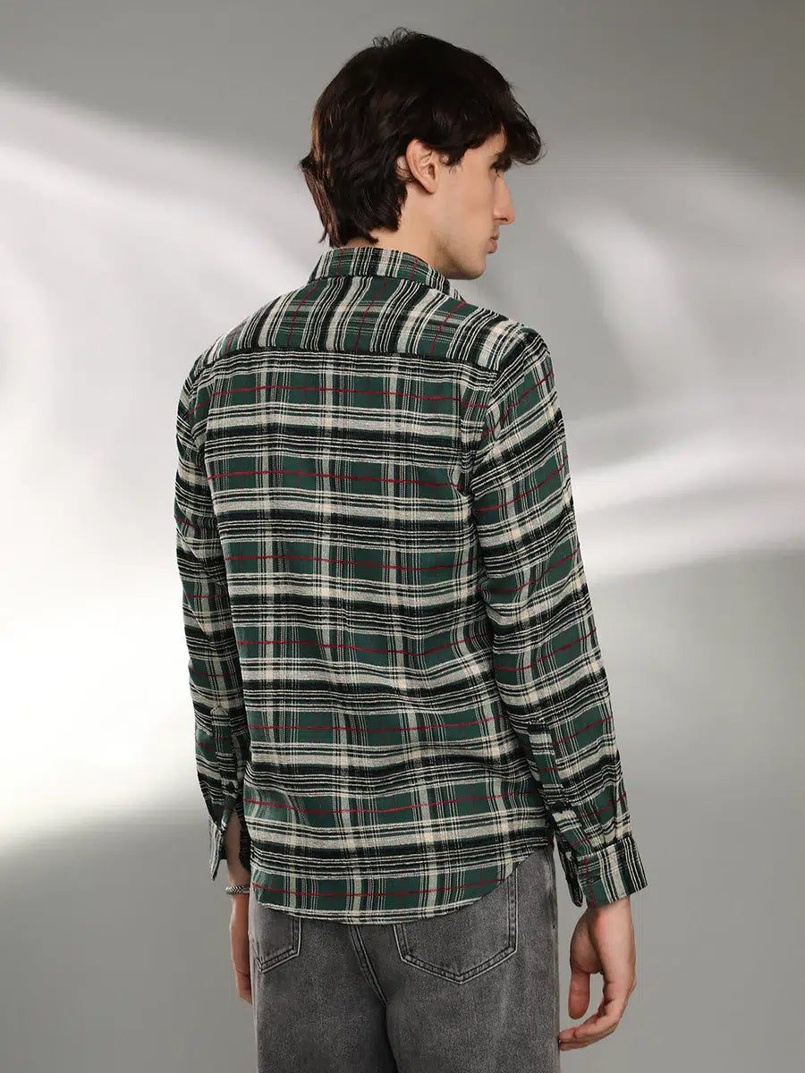 Grided shirt for men with lighter tone