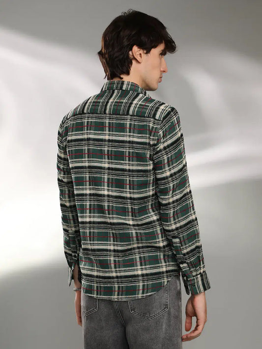 Grided shirt for men with lighter tone